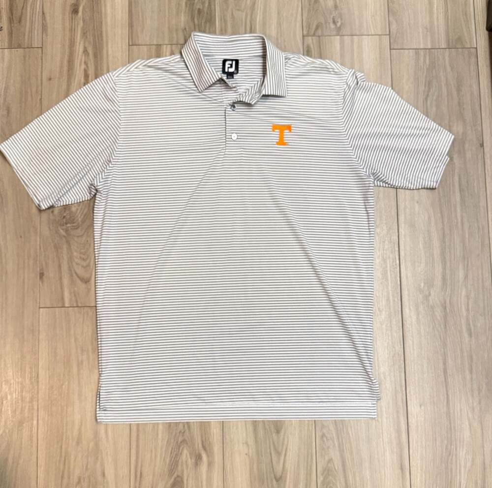 FootJoy Tennessee Volunteers Stripe Polo - Gray